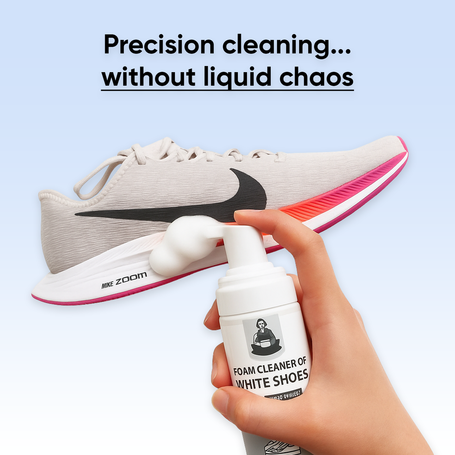 uncloud - water-free foam shoe cleaner