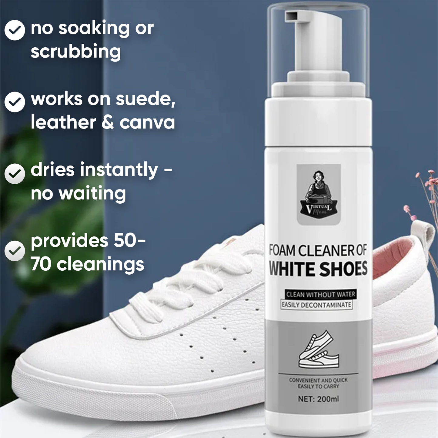 uncloud - water-free foam shoe cleaner